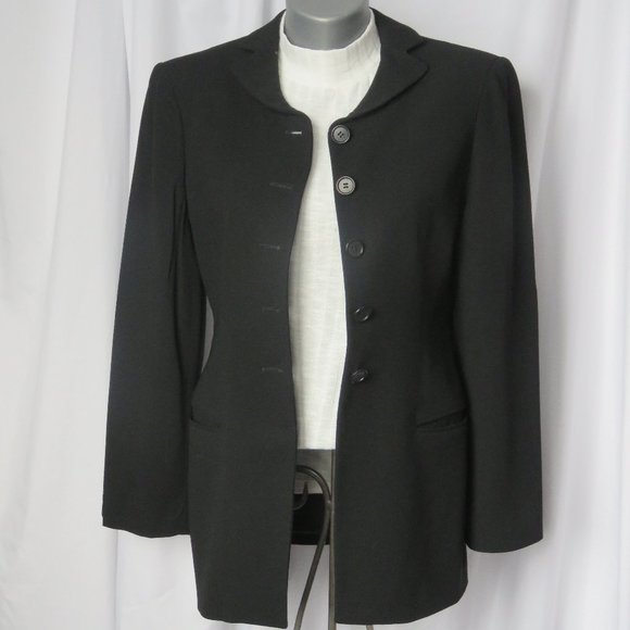 Vintage Giorgio Armani Label Womens Blazer Black - Picture 2 of 11
